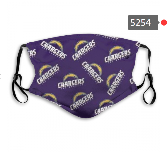 2020 NFL Los Angeles Chargers #3 Dust mask with filter->nfl dust mask->Sports Accessory